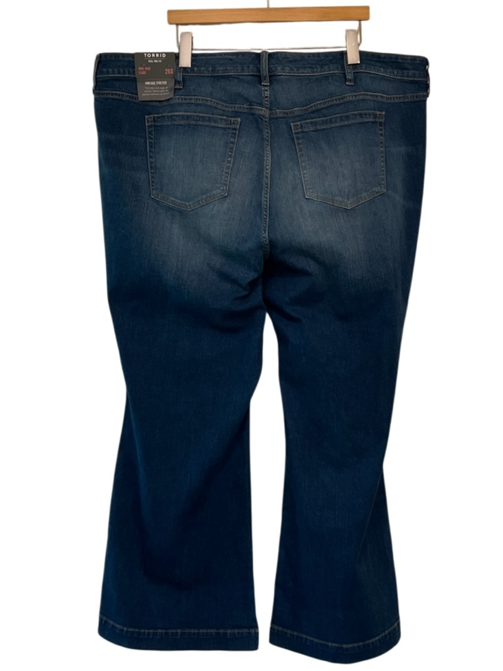 Torrid Mid Rise Flare Jeans Rockstar Dark Wash Button Fly NWT - Picture 5 of 13